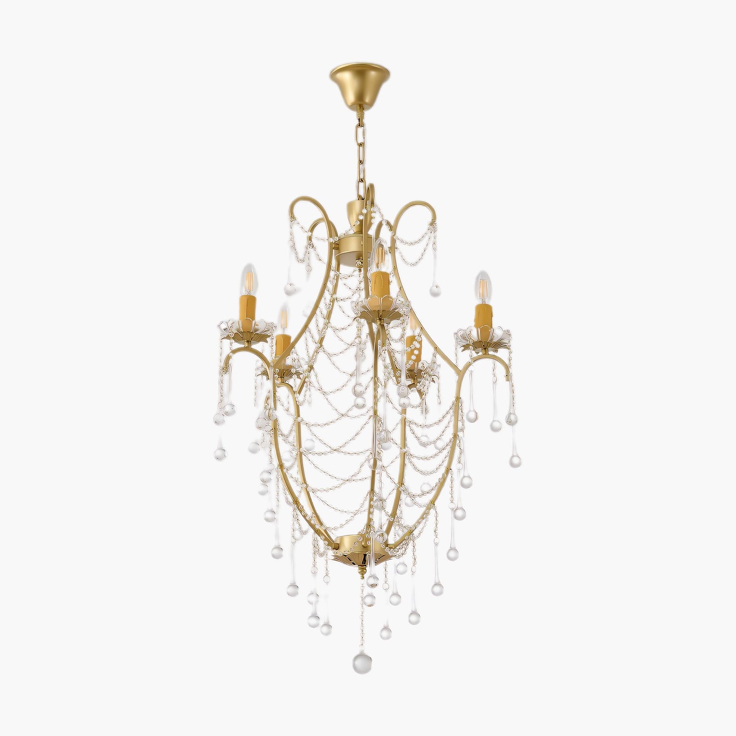 Birdcage Vintage Crystal Chandelier