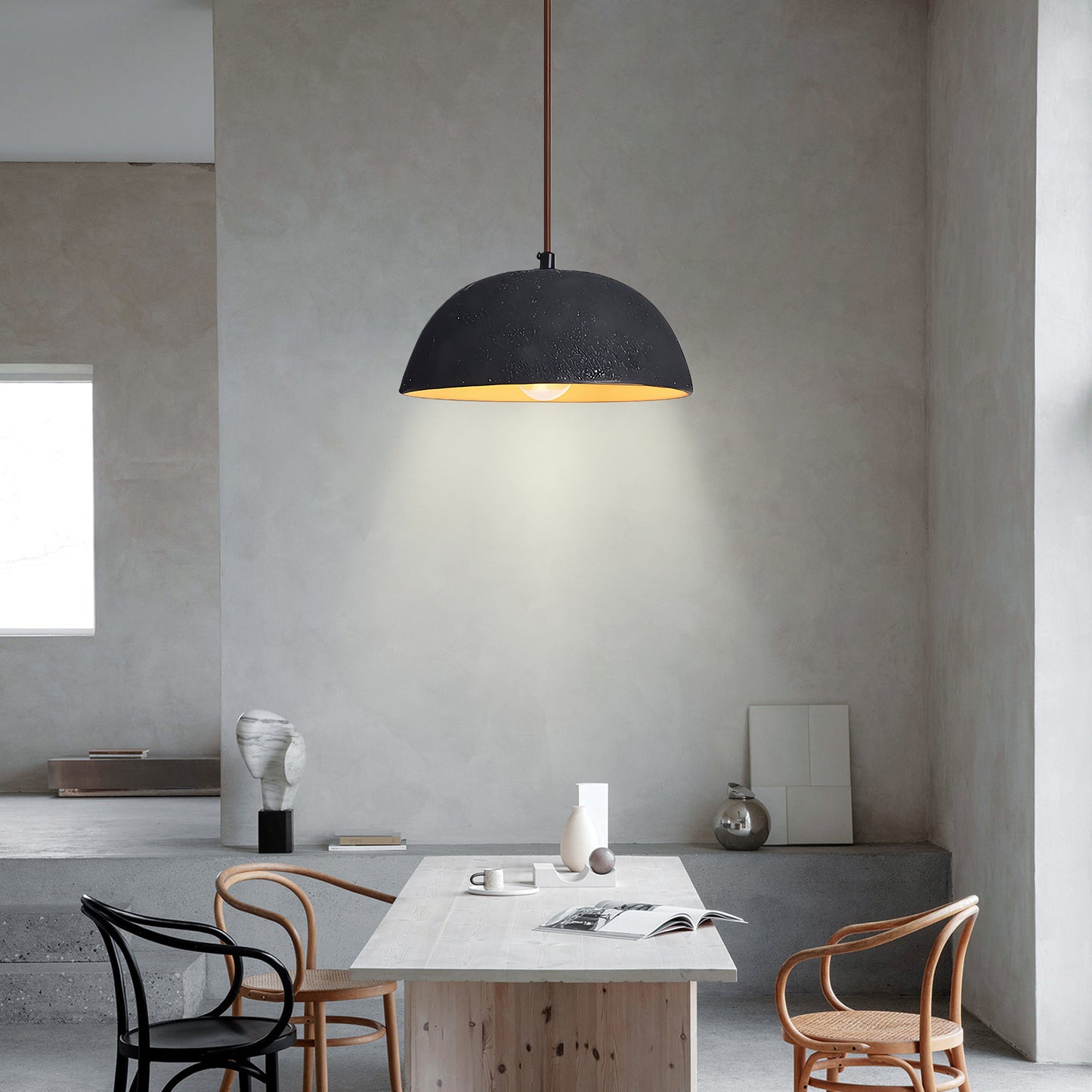 Black Arch Ceramic Minimalist Metal Pendant Lamp