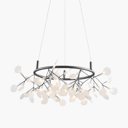 Black Big O Firefly LED Modern Metal Chandelier