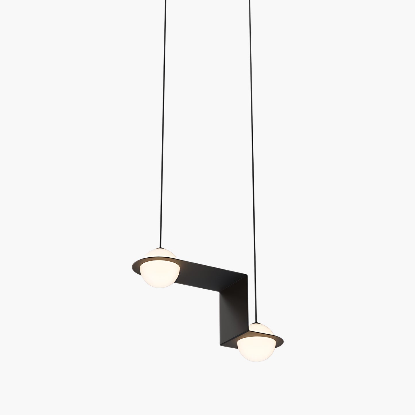 Black Minimalist Crystal Pendant Lamp