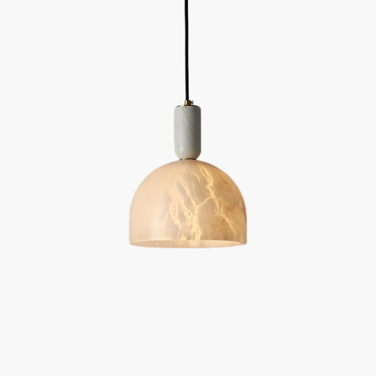 Blair Alabaster Minimalist Brass Pendant Light