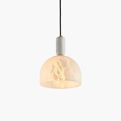 Blair Alabaster Minimalist Brass Pendant Light