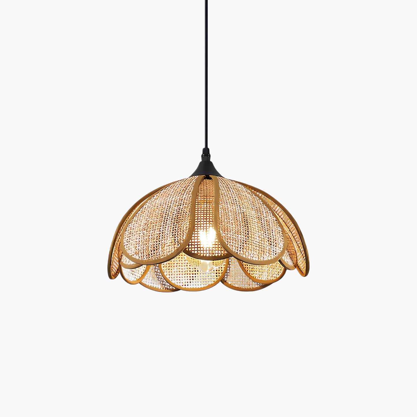 Bloom Rattan Eclectic Metal Pendant Lamp