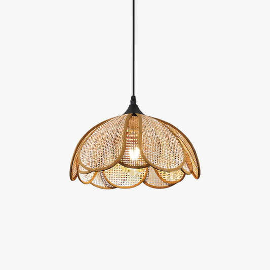 Bloom Rattan Eclectic Metal Pendant Lamp