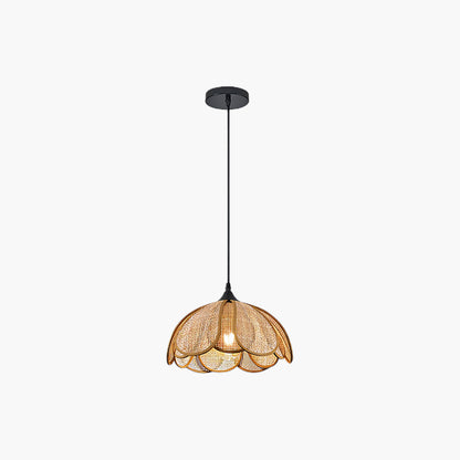 Bloom Rattan Eclectic Metal Pendant Lamp