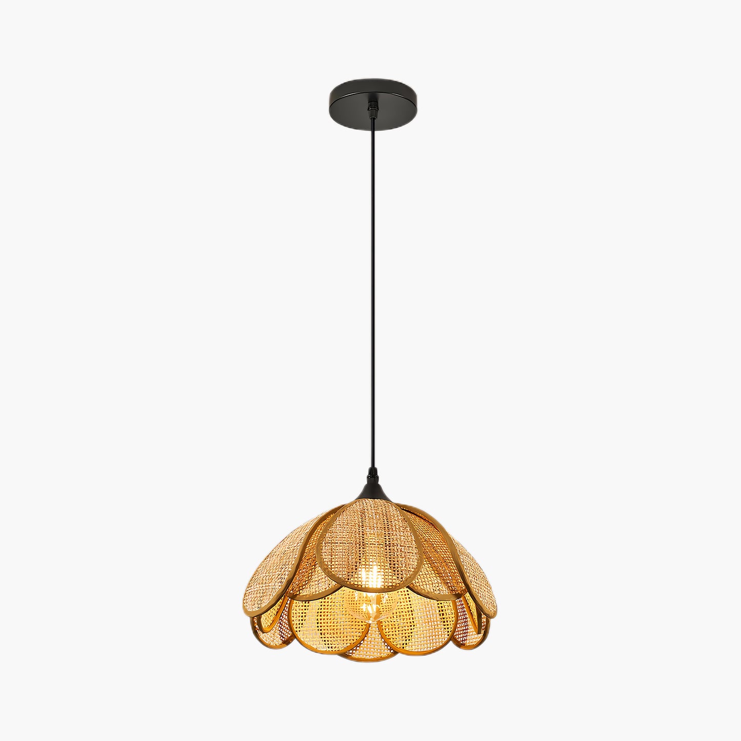 Bloom Rattan Eclectic Metal Pendant Lamp