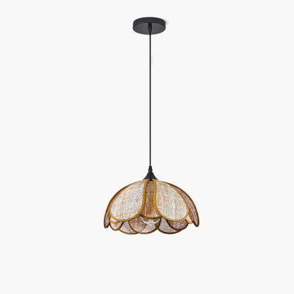 Bloom Rattan Eclectic Metal Pendant Lamp