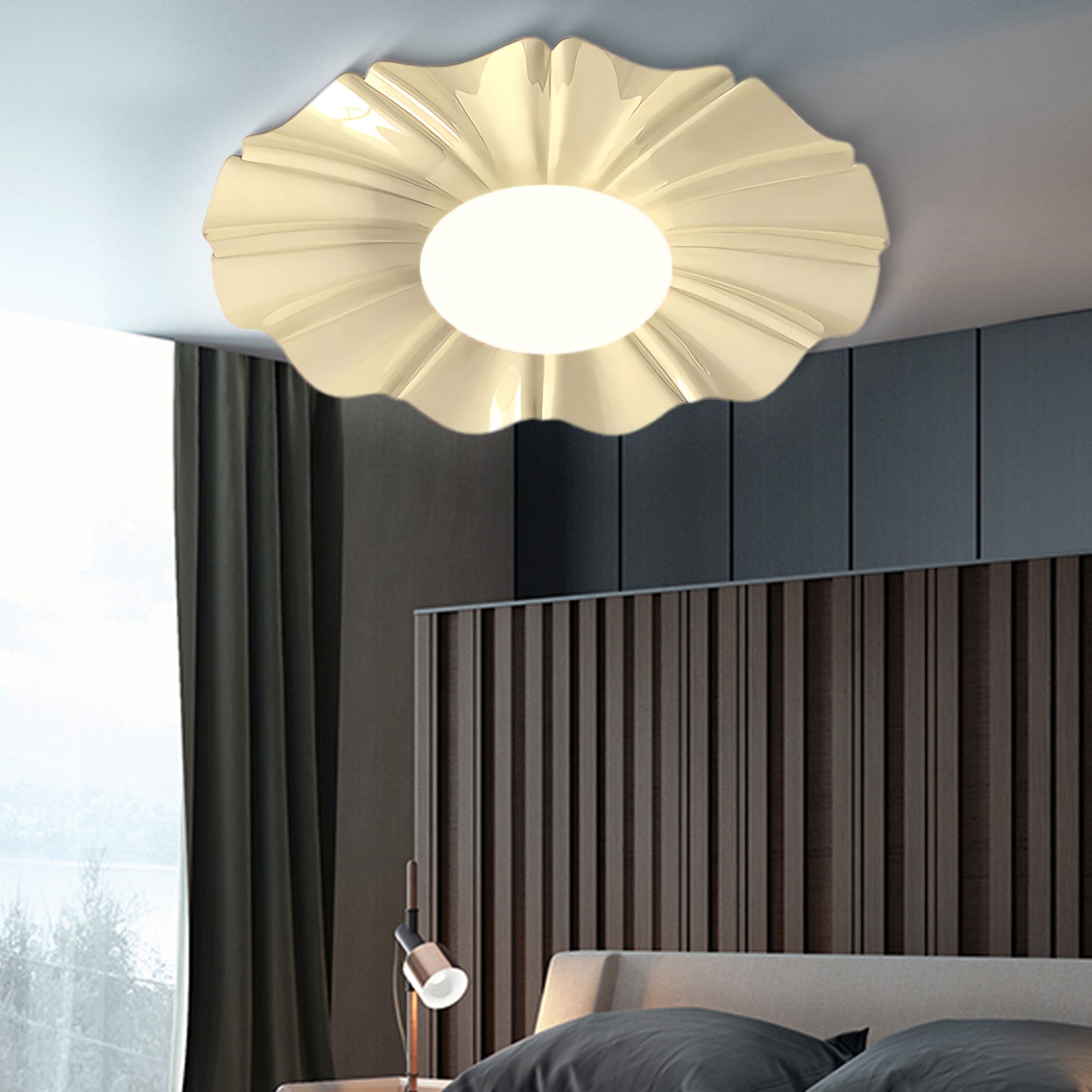 Blooming Flower Modern Metal Ceiling Lamp