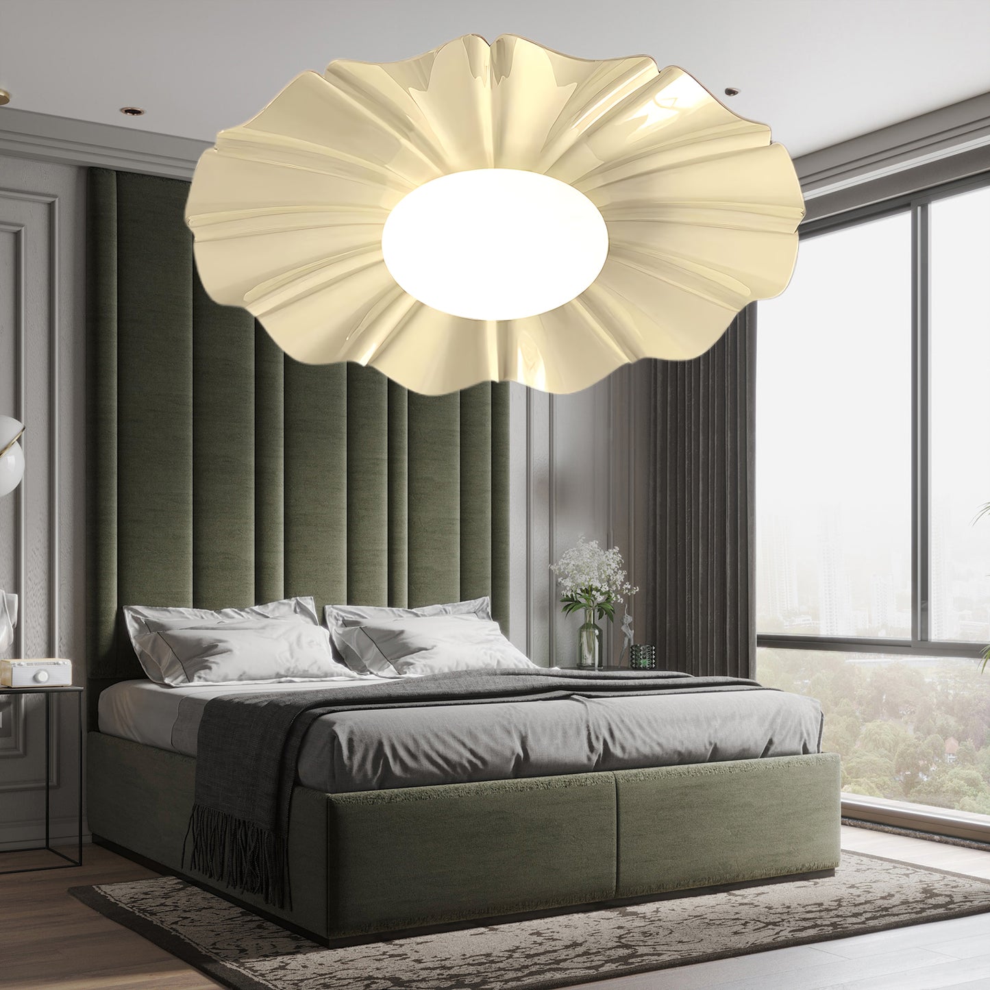 Blooming Flower Modern Metal Ceiling Lamp