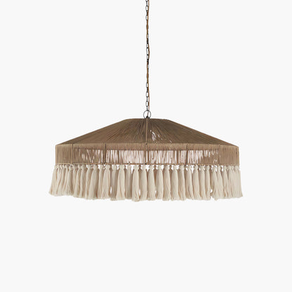 Bohemian Fringe Rattan Pendant Lamp