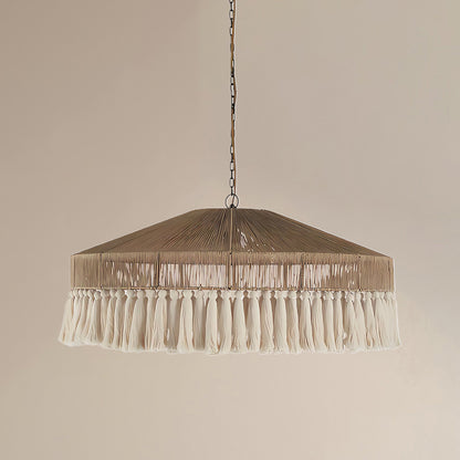 Bohemian Fringe Rattan Pendant Lamp