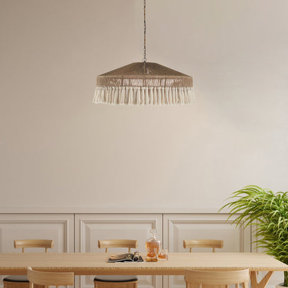 Bohemian Fringe Rattan Pendant Lamp