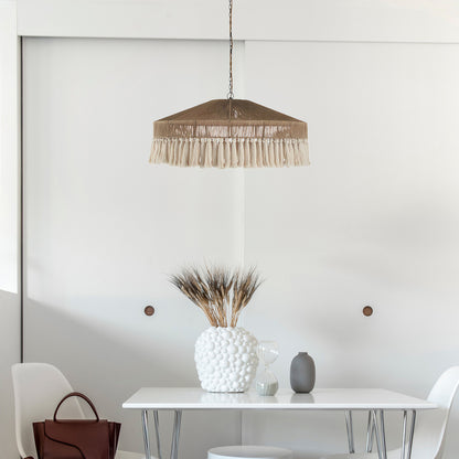 Bohemian Fringe Rattan Pendant Lamp