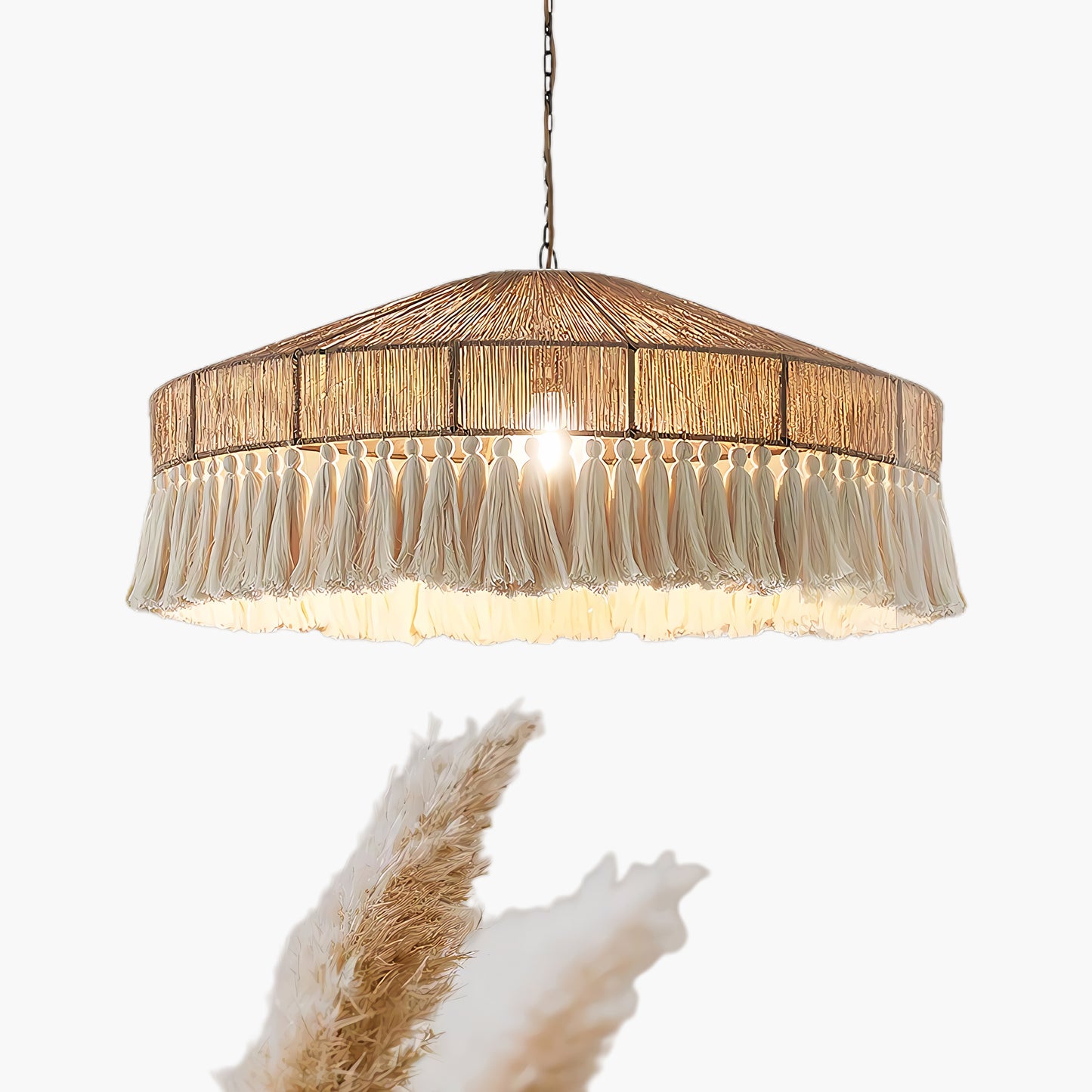 Bohemian Fringe Rattan Pendant Lamp