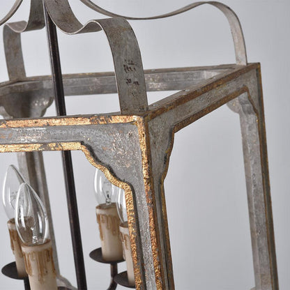 Boho Cube Rustic Metal Chandelier