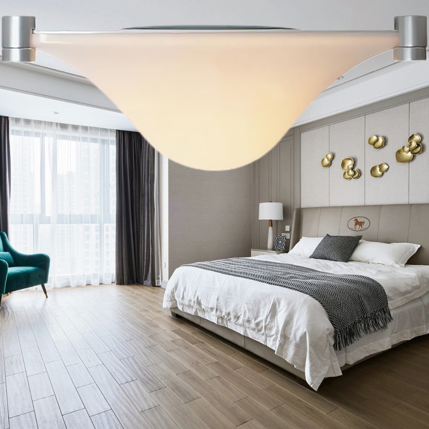 Bolla Art Deco Steel Ceiling Light