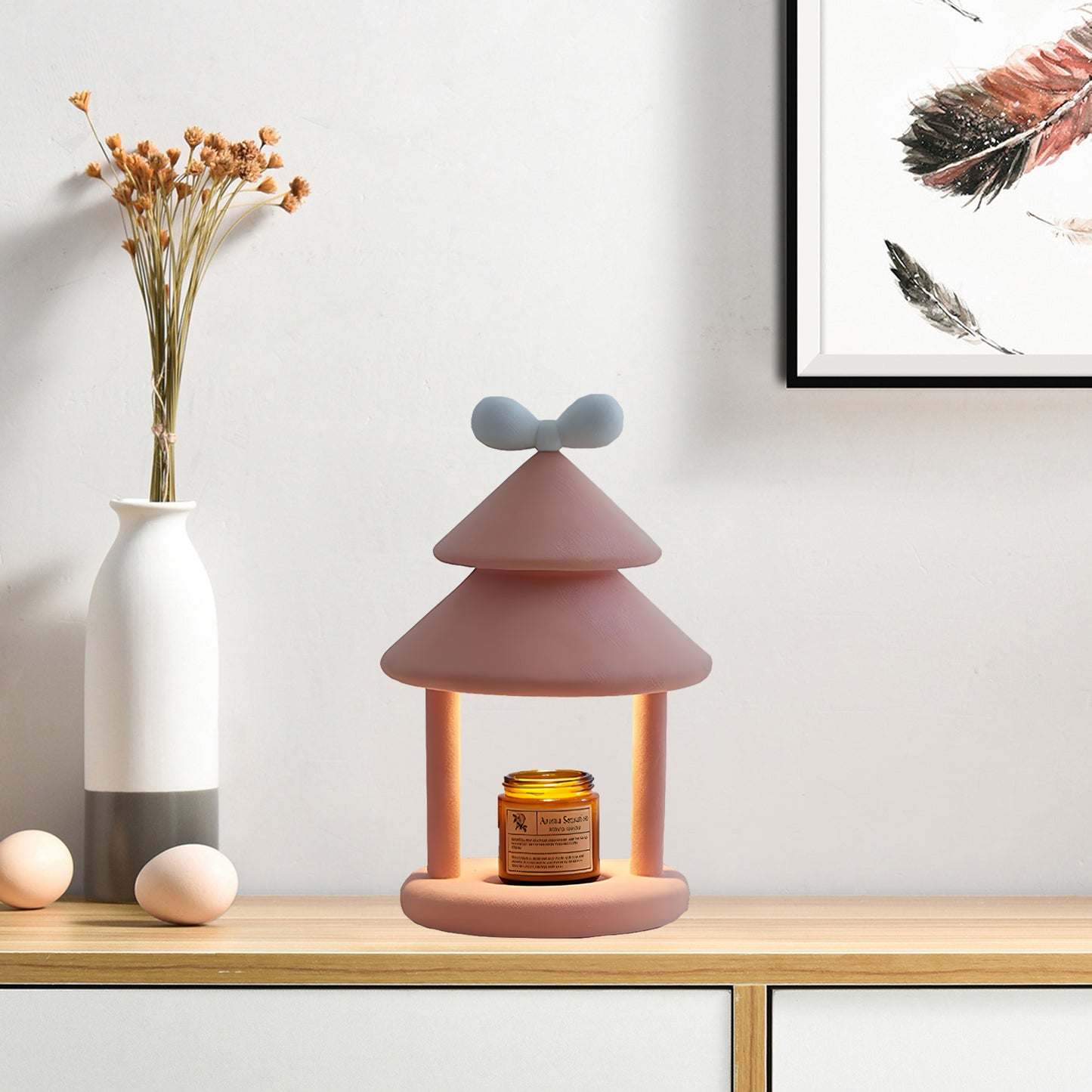 Bow Tie Cone Contemporary Material Table Lamp