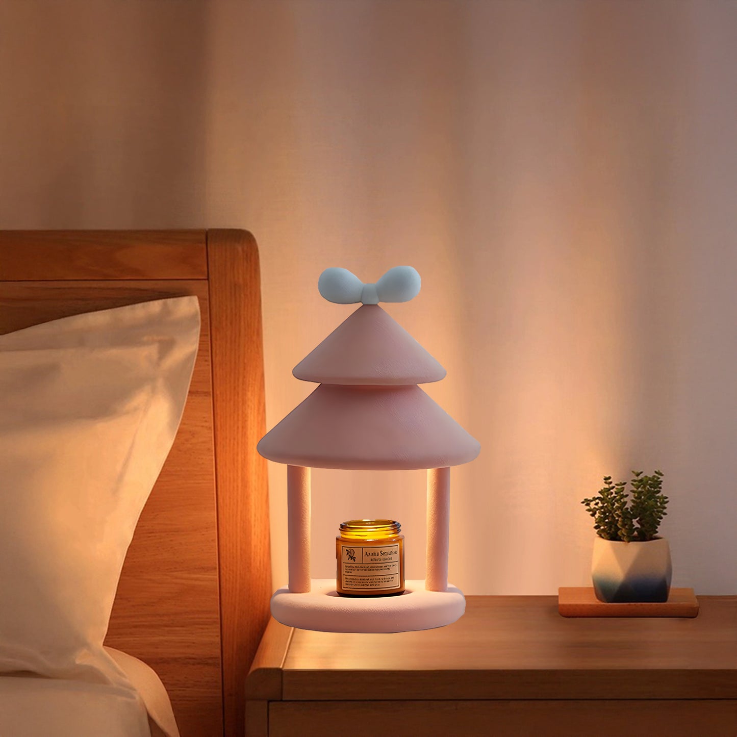 Bow Tie Cone Contemporary Material Table Lamp