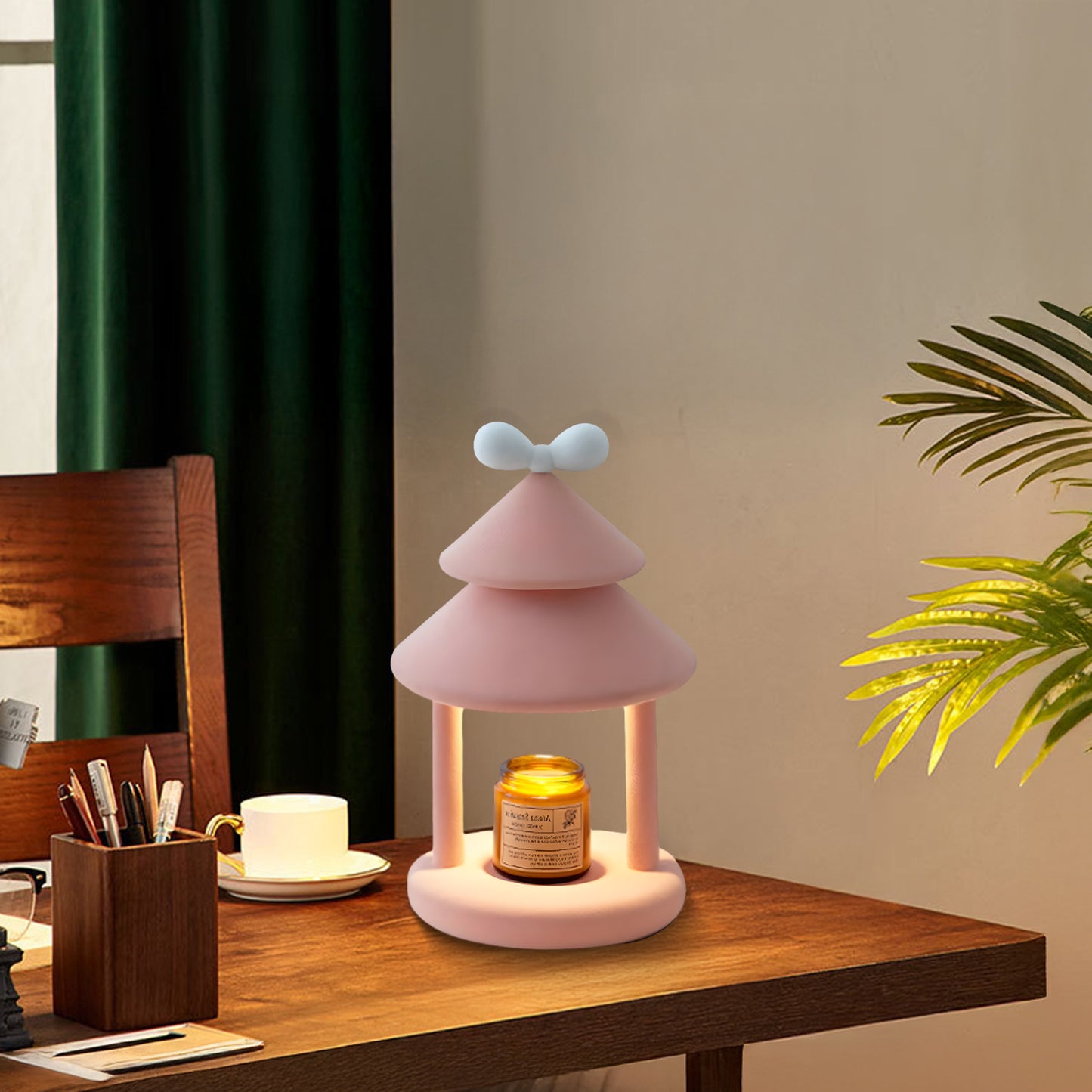 Bow Tie Cone Contemporary Material Table Lamp