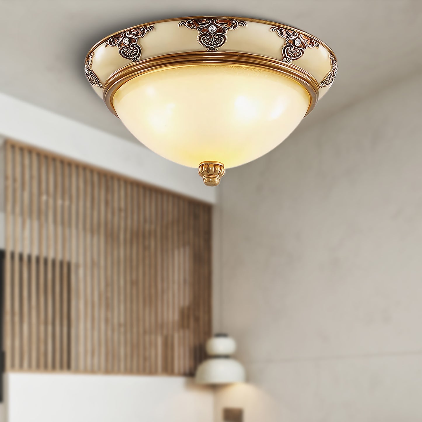 Brahm Flush Retro Crystal Ceiling Light