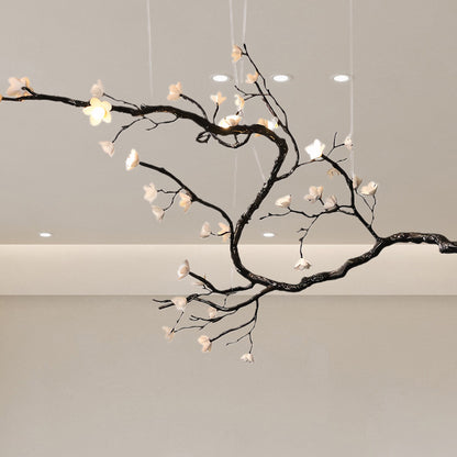 Branch Flower Art Deco Ceramic Chandelier