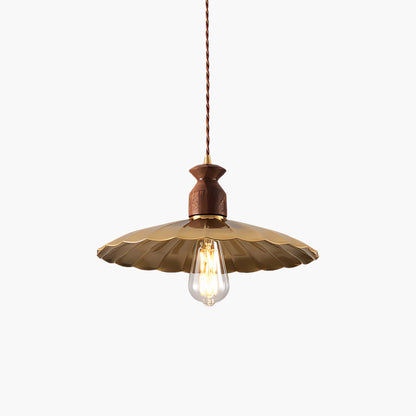 Brass Crest Rustic Metal Pendant Light