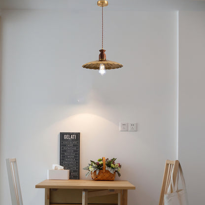 Brass Crest Rustic Metal Pendant Light