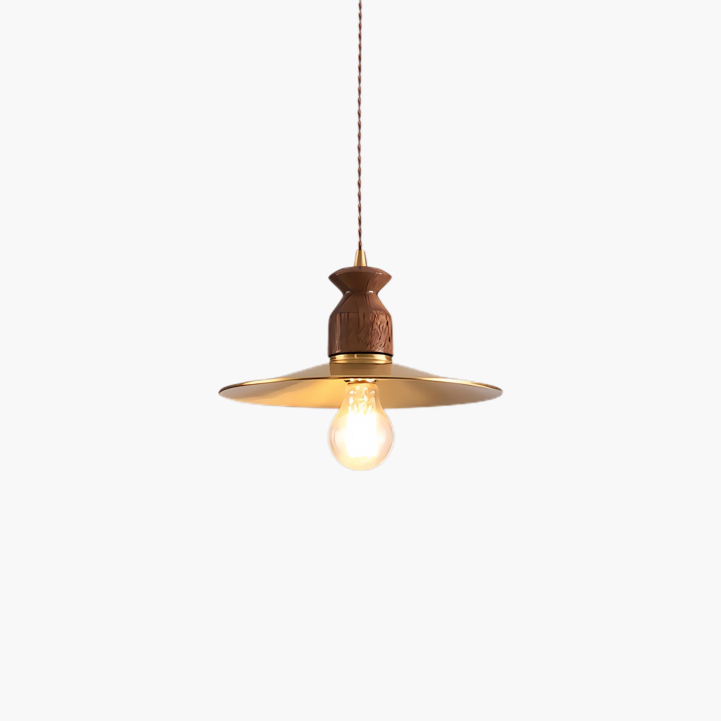 Brass Crest Rustic Metal Pendant Light