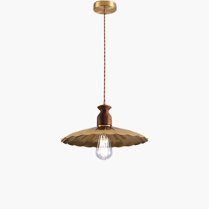 Brass Crest Rustic Metal Pendant Light