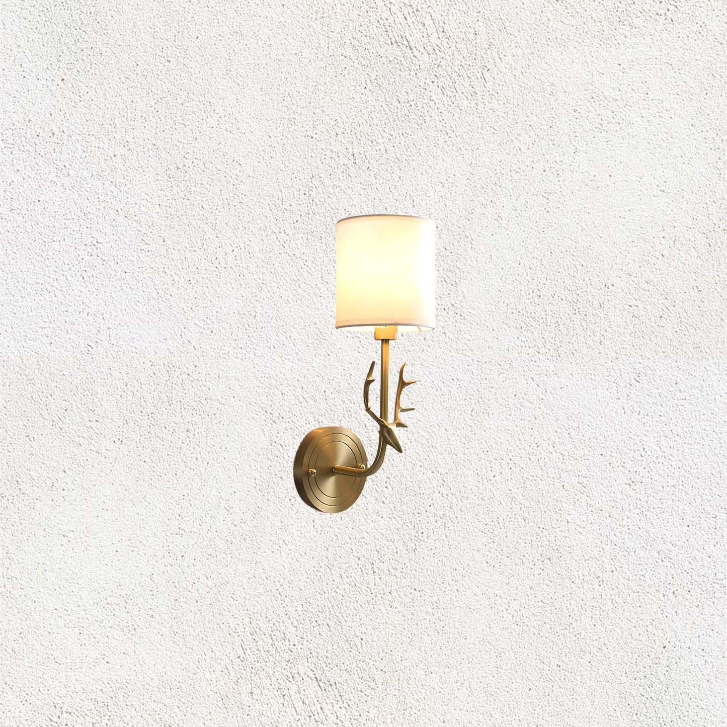 Brass Deer Head Modern Wall Light