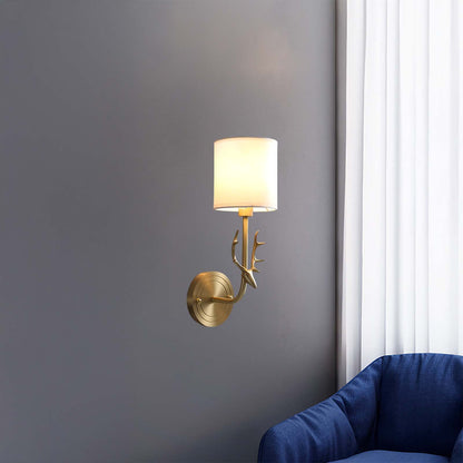 Brass Deer Head Modern Wall Light