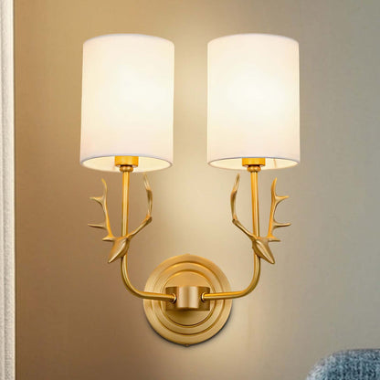 Brass Deer Head Modern Wall Light