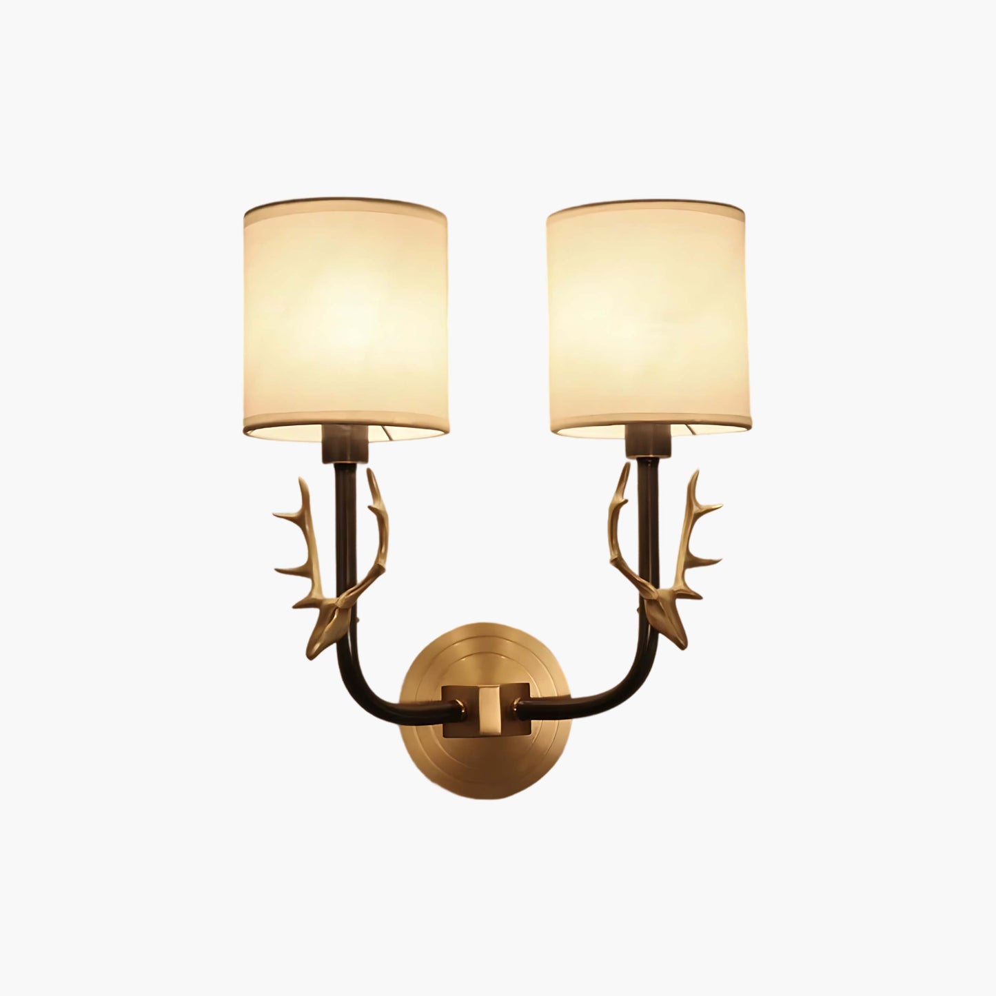 Brass Deer Head Modern Wall Light