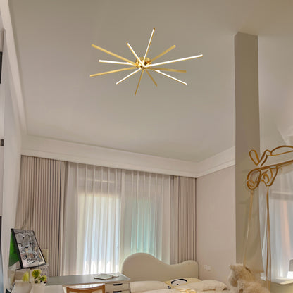 Starbursts Luxury Brass Ceiling Lamp