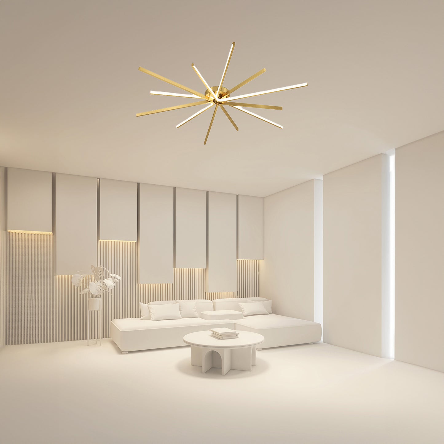 Starbursts Luxury Brass Ceiling Lamp