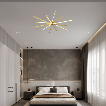 Starbursts Luxury Brass Ceiling Lamp