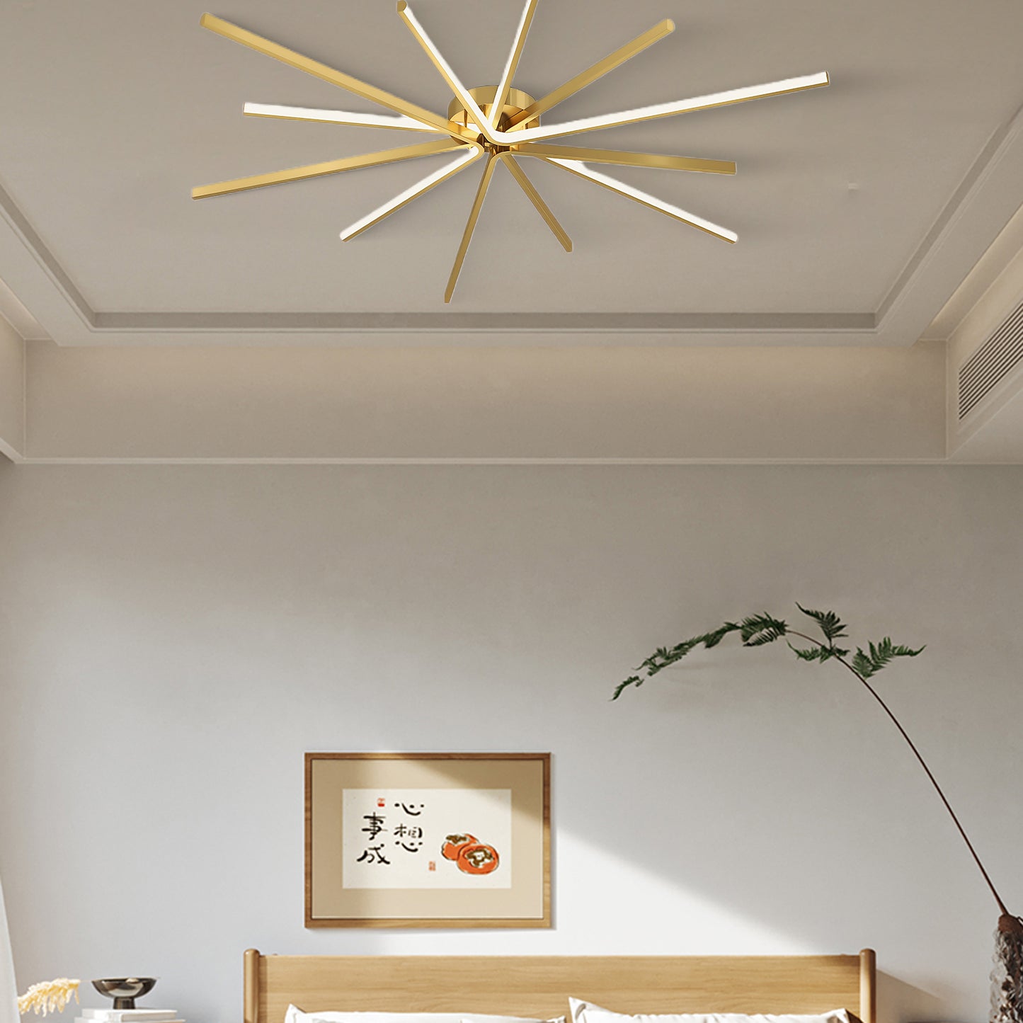 Starbursts Luxury Brass Ceiling Lamp