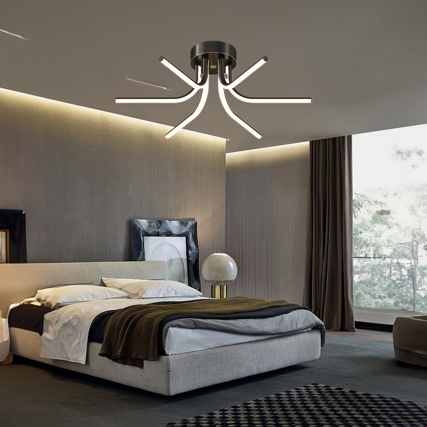 Starbursts Luxury Brass Ceiling Lamp