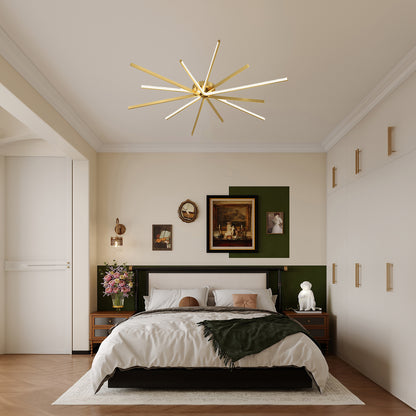 Starbursts Luxury Brass Ceiling Lamp