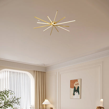 Starbursts Luxury Brass Ceiling Lamp