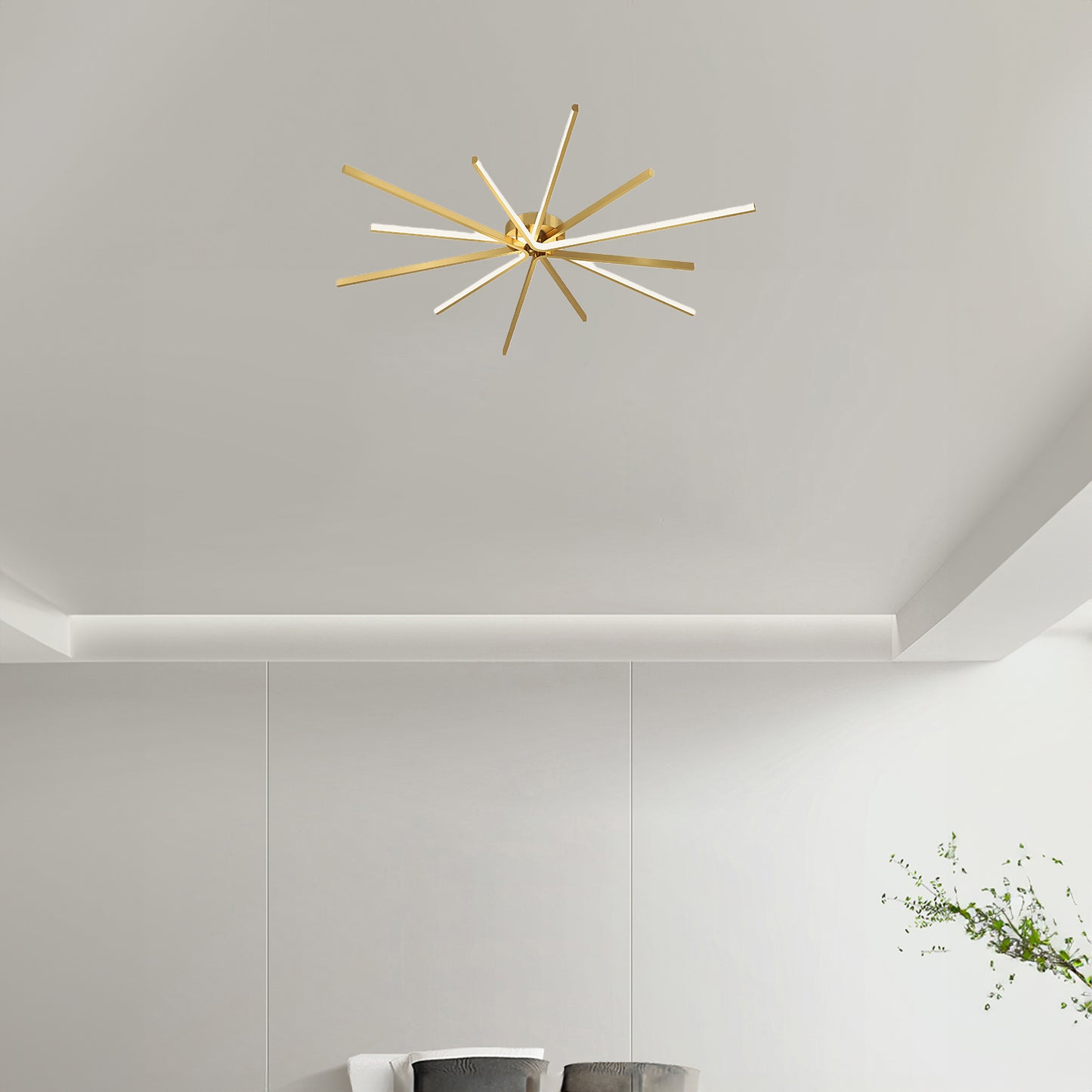 Starbursts Luxury Brass Ceiling Lamp