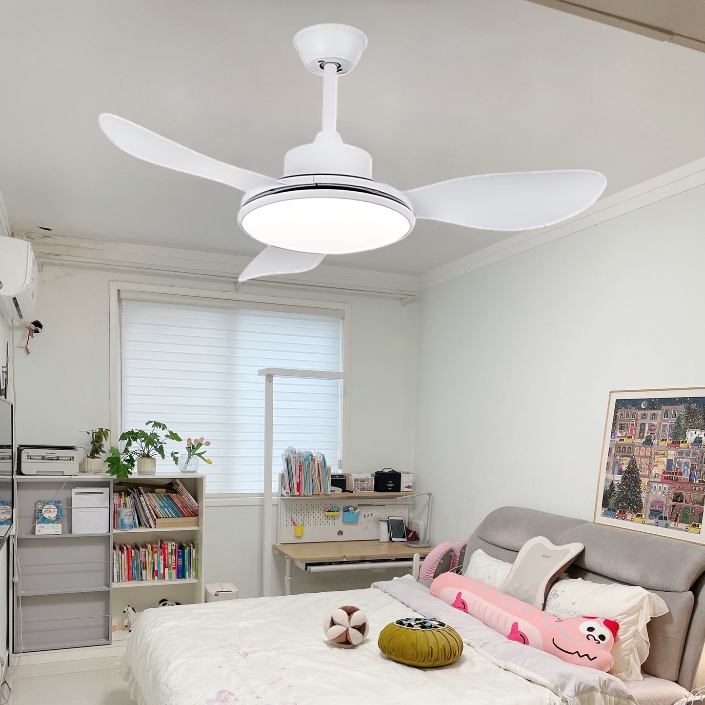 Brinley 4852 Eclectic Metal Ceiling Fan Light