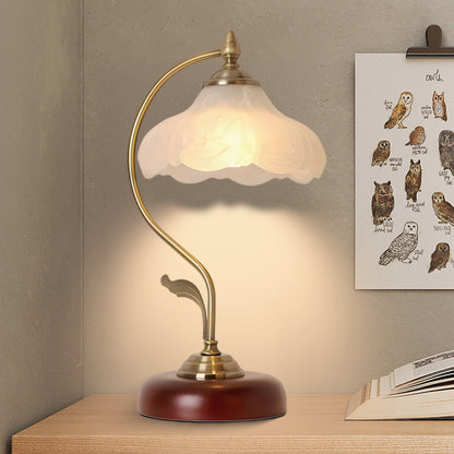 Brown Dome Eclectic Crystal Table Lamp