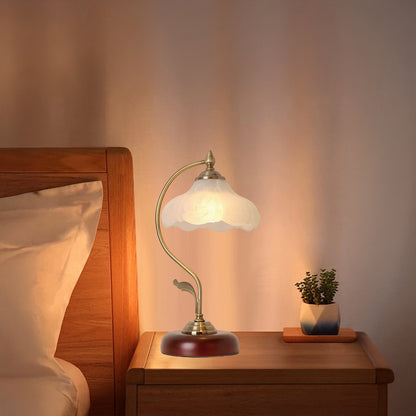 Brown Dome Eclectic Crystal Table Lamp