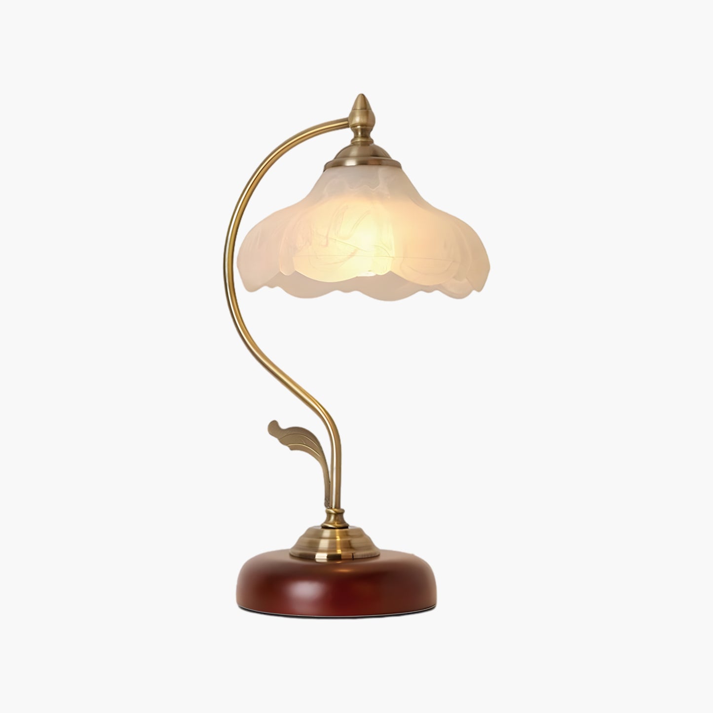 Brown Dome Eclectic Crystal Table Lamp