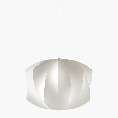 Bubble Mulberry Silk Eclectic Metal Pendant Lamp