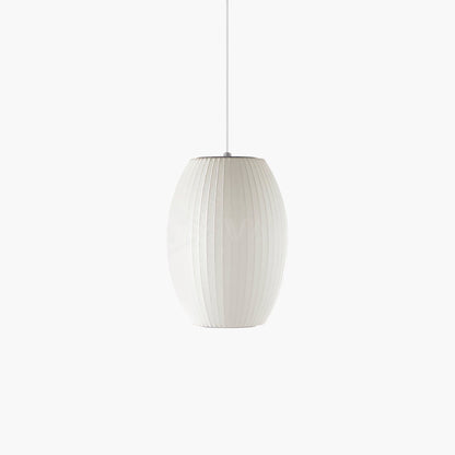 Bubble Mulberry Silk Eclectic Metal Pendant Lamp