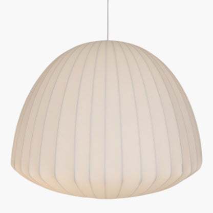 Bubble Mulberry Silk Eclectic Metal Pendant Lamp