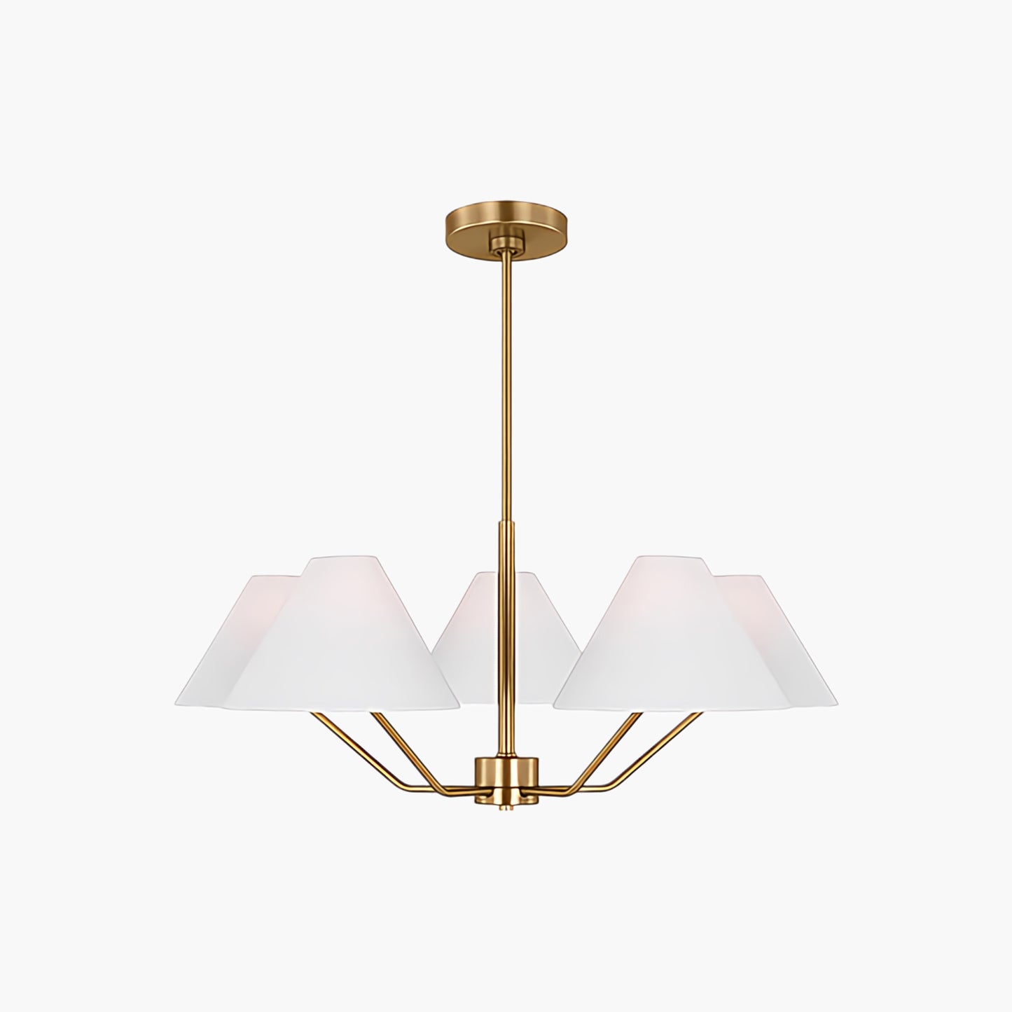 Burke Mid-century Brass Chandelier