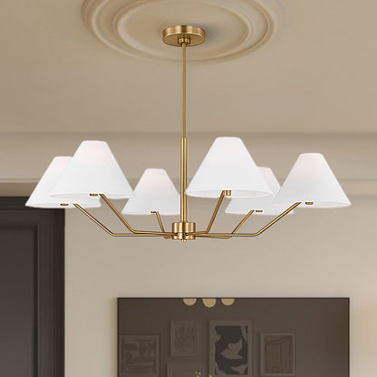 Burke Mid-century Brass Chandelier